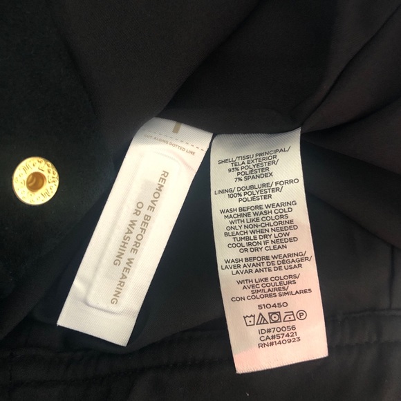 LOFT Faux Suede Skirt With Gold Buttons - Picture 7 of 7